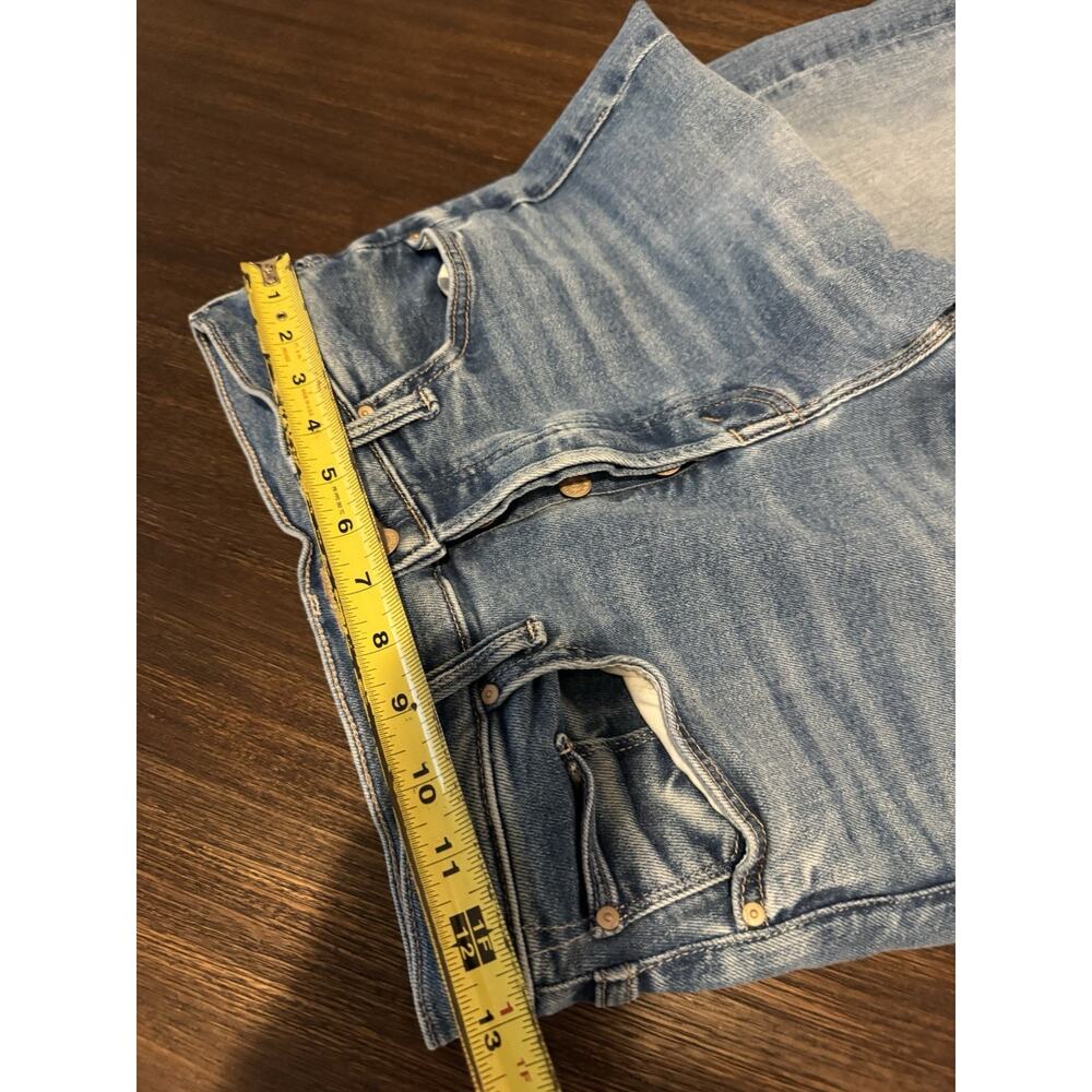 Mother Tomcat Swisher Sneak Fray Jeans Size 28 Blue Wide Leg Poppin' Wheelies - Picture 13 of 16